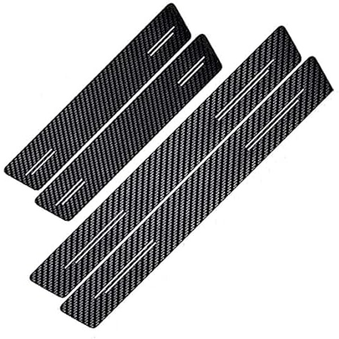 GENGYUHAN 4 Pcs Door Sill Protectors for Mazda 2 3 6 CX-3 CX-30 CX-5 CX-50 CX-60 CX-7 CX-8 CX-9 MX-5 MX-30, Car Door Entry Guards Auto Scuff Plates Vehicle Kick Plates Automotive Threshold Shields