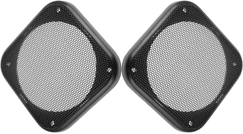 CATIEBYE Cubierta Protectora Rejilla de Hierro y Plástico Altavoces Cuadrada de 4 Pulgadas Pack de 2 Piezas para Coche para Interior de Vehículo