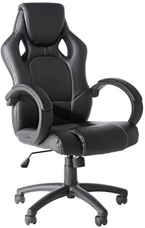 Alphason,AOC5006BLK,Daytona Faux Leather Racing Chair - Black fabric insert,Black fabric insert