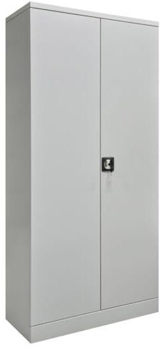 INOFEC Metallschrank 195x92x42 cm Aktenschrank Lagerschrank Werkstattschrank Grau