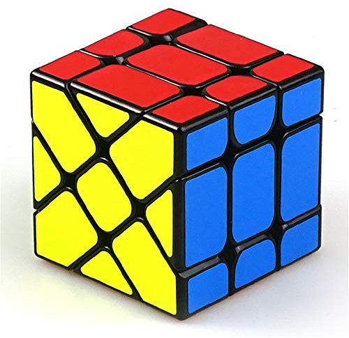 OJIN YONGJUN YJ Fischer Yileng V2 Würfel 3x3x3 Form Mod Twisty Puzzle Brain Teaser Puzzle (Schwarz)
