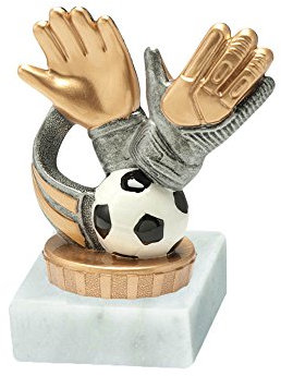 RaRu Fussball-Pokal (Torwart) mit Wunschgravur und Resin-Klebefigur