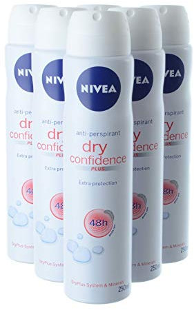 NIVEA Women Deodorant Anti-Transpirant Dry Confidence Plus - 6er Pack (6 x 250 ml