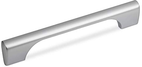 SOTECH Möbelgriff LAUREL BA 160 mm Chrom matt velours | Schrankgriff Länge 169 mm schlanker Bügelgriff von SCHÜCO ALU COMPETENCE