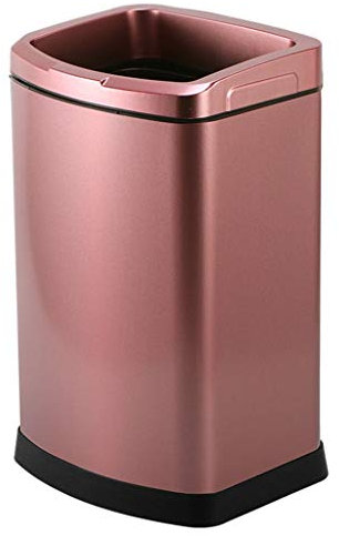 LIN HE SHOP Poubelle carrée sans Couvercle, Poubelle en Acier Inoxydable de Grande capacité, pour Salle de séjour Cuisine Cuisine (Color : Rose Gold, Size : 7L)