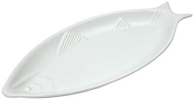 Dexam 17851990 Assiette à poisson Porcelaine Blanc 35 cm