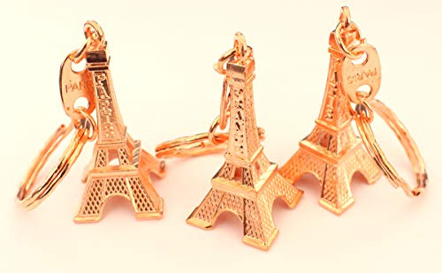 APECA Lot de 50 Porte-clés Tour Eiffel Paris France Cuivre Cadeaux Souvenir 4,5 x 2cm