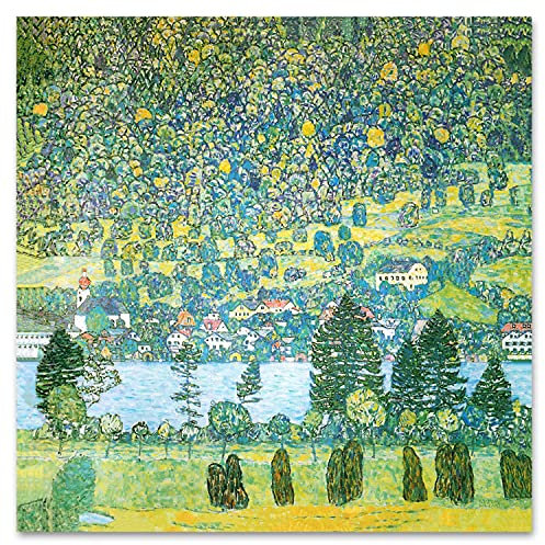 Giallobus - Gemälde - Gustav Klimt - Unterach am Attersee - Plexi-Acrylglas - 50x50 - Bereit zum Aufhängen - Moderne Gemälde für zu Hause