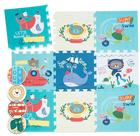 Babify Toy Planet Puzzlematte für Babys, Dicke 2 cm, rutschfest, extra groß, wendbar, wasserdicht, tragbar, doppelseitig, für Kleinkinder und Babys (165 x 165 x 2 cm)