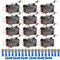 Gebildet 12pcs V-154-1C25 125V/250V 15A Momentaneo Micro Interruttore,Finecorsa SPDT 3Pin,1NO 1NC Mini Interruttore a Levetta Pulsante Tipo+24pcs Terminali