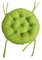 chilly pilley® Polster für Papasansessel Wasserdicht - Rundkissen - Auflage Polster für Papasansessel -Sesselkissen Sitzkissen Gesteppt mit Schlaufen (80cm, Grün)