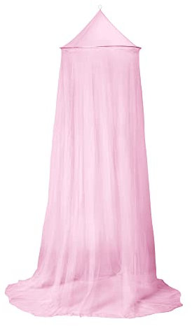 Moskitonetze für Babybetten, Einzelbetten, Doppelbetten (Rund Einzelbett, rosa)