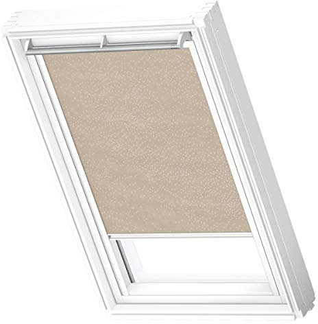 VELUX Original Roof Window Translucent Roller Blind for U08, UK38, Natural, with White Guide Rail
