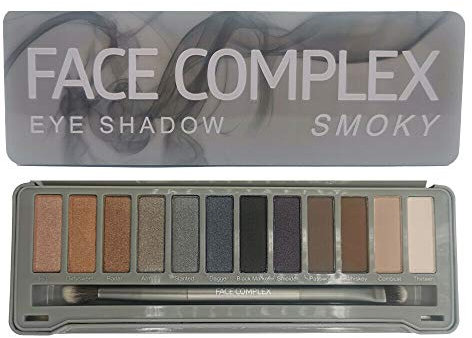 FACE COMPLEX Professional Makeup Palette Ombretti Smookie Professional Makeup Palette Ombretti, 12 Tonalità, Effetto Glitter and matte, CONFEZIONE DA 1