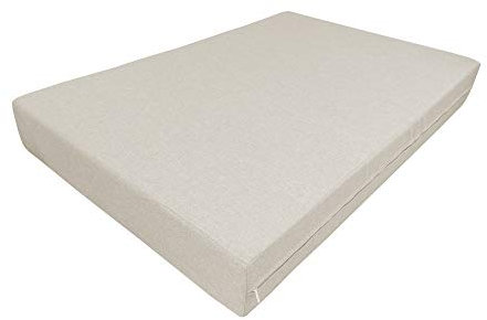 chilly pilley Palettenauflage Schaumflocken Palettenkissen Palettenpolster Palettenmöbel Palettensofa Rückenlehne Gesteppt Sitzkissen Abnehmbar Seitenkissen Set (Sitzkissen 120x80x12, Creme)
