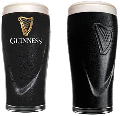 Guinness Lot de 2 harpes en verre