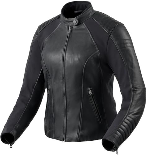 REV'IT! Revit Coral Damen Motorrad Lederjacke, schwarz, 36