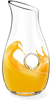 Wilmax Brocca in vetro 1400 ml - Brocca per acqua - Caraffa in vetro - Caraffa per vino - Teiera - Cofanetto regalo - Trasparente - 1 pezzo