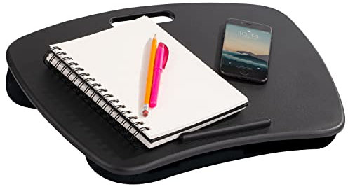 LapGear Basic Schoßschreibtisch mit Gerätekeile, Schwarz, passend für bis zu 15,6 Zoll Laptops - Style Nr. 44308