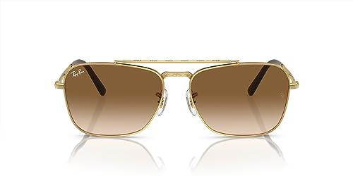 Ray-Ban Unisex's Rb3636 Caravan-Sonnenbrille, Goldfarben/Transparenter Farbverlauf, Braun, 55 mm