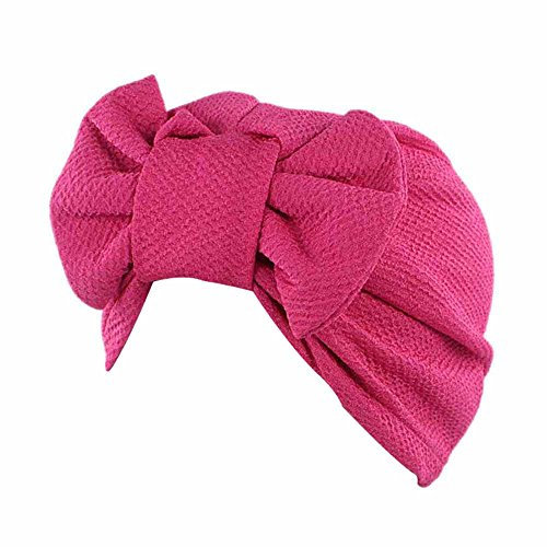 Qixiu Head Hat Bow Cap Cancer Frauen Wickelschal Baseballmützen Cap Selbst Gestalten (Hot Pink, One Size)