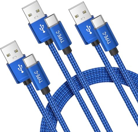 BASESAILOR Charger Cable for AirPods 4/4th Generation 3Pack 1/2/3M,USB to USB Type C Charging Lead for Apple AirPods Max 2024 Headphone (Charge Only),AirPods Pro 2nd Generation 2023,iPhone 16 15