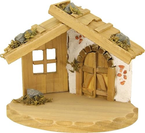 FADEDA Stall Lanz/Höhe:13 cm/handbemalt/detailgetreue Krippen Figuren - Weihnachten Tisch Dekoration Krippe Zubehör