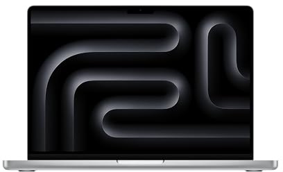 Apple 2023 MacBook Pro Ordinateur Portable avec M3, CPU 8 cœurs, GPU 10 cœurs : écran Liquid Retina XDR 14,2 Pouces, 8 Go de mémoire unifiée, 512 Go de Stockage SSD. Compatible avec l'iPhone ; Argent