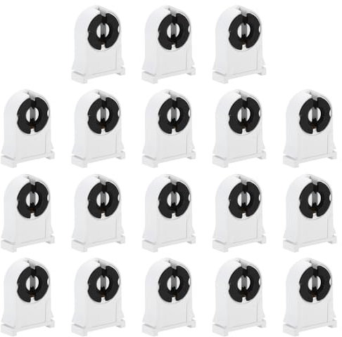 PATIKIL T8 Leuchtstofflampenhalter, 18er Pack G13 Lampensockel LED Leuchtstoffröhrenfassung 500V Nicht geschalteter Dreh-Typ Lampenhalter Ersatz, 39x29x11mm