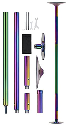 Kit Pole Dance, Barre de Pôle Dance Poteau de danse portable statique rotatif pour maison, chambre à coucher, appartement, club, plafond haut, poteau de décapant robuste de grande taille, kit de pote