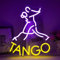 ineonlife Neon Schild für Tango, lila-gelbe LED-Neonschilder für Wanddekoration, dimmbare Neonlichter, USB-betriebenes Leuchtschild für Tanzparty, Bar-Accessoires, Männerhöhle, Geburtstagsparty