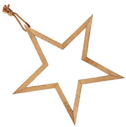 HOMOCONO Holzernes Pentagramm-wanddekor Rustikale Wandkunst Sterne-verzierung Dekoration Für Innen Und Außen Handgefertigte Wandornament