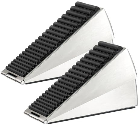 FLORA GUARD 2 PC Türstopper Boden, Türkeil für Schwere Türen, 7,6cm Komprimierbar Türstopper keil Geeignet für verschiedene Türspalten,Weicher Gummiboden, geeignet für alle Arten von Oberflächen