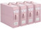 WELTRXE Bed Sheet Organizer, 4 Pack Foldable Bedding Organiser with Handle and Window, Foldaway Closet Storage Bins, Storage Container Box for King Queen Sheet Duvet Cover Set Blanket Clothes, Pink