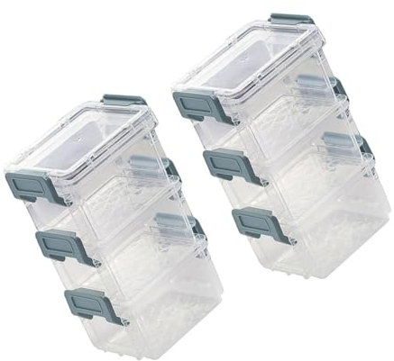 LIFKOME 6 Stk transparente Mini- kleiner Speicher klare Kommode schmuckkästchen sortierkiste Desktop-Organizer Kosmetik-Organizer Plastik