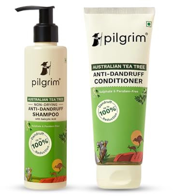 Pilgrim Australian Tea Tree Anti-Dandruff Shampoo And Conditioner, 2 Count