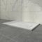 Aquariss SMC Slate Effect Shower Enclosure Tray 1100x700mm Rectangular Wetroom Shower Base White