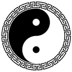 JIFENLI Autoaufkleber 17,8 cm * 17,8 cm Yin und Yang Vinyl Auto Aufkleber Aufkleber Schwarz Silber