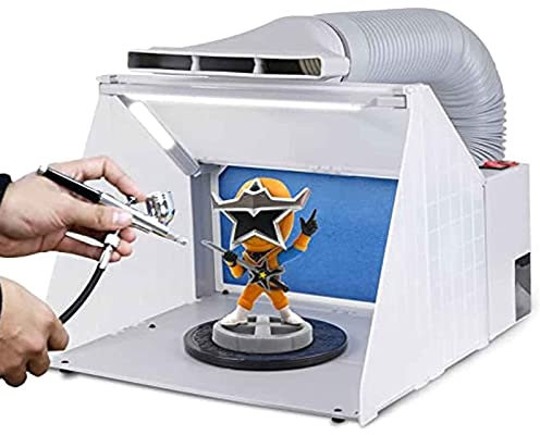 Cabine de peinture portable pour aérographe avec 3 lumières LED, kit de peinture pour modélisme, loisirs créatifs