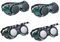 Artibetter 4 Stück Brille Tücher Klarer Augenschutz Für Visiere Einstellbar Schweißschild Schweißlinse Gläser Plastik Dark Green
