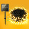 Gcstnn Solar Lichterkette Aussen, 5M 50LED Solarlichterkette Außen IP65 Wetterfest 8 Modi Solar Lichter für Hof, Garten, Terrasse, Balkon, Weihnachtsbaum, Innen/Außen Dekorationen(Warmweiß)