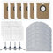 Kit de aspiradora, filtros con trapeadores, bolsas de polvo, cepillos laterales, piezas de repuesto compatibles con Conga 8490 para Ultimate