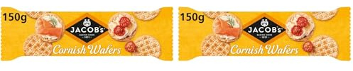 JACOB'S Cornish Wafers Crackers, 150 g (Pack of 2)