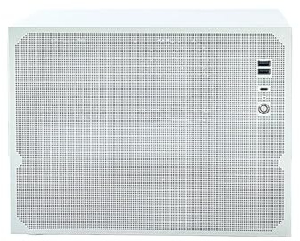 Chassis server NAS a 9 alloggiamenti, case for PC tower Mini ITX/ATX, ventola di raffreddamento integrata, rack di archiviazione collegato in rete desktop a 9 alloggiamenti(White chassis)