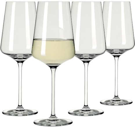 RITZENHOFF 6301005 Weißweinglas-Set 400 ml - 4er Set - Serie Lichtweiß - 4 Stück mit elegantem Design - Made in Germany