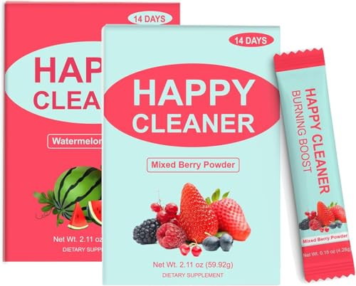 Super Happy Cleaning Powder(14 DAYS),With Fruits And Veggies, Sugar Free, Vegan, Gluten Free,Good For The Intestines ,A+B