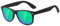 kimorn Polarisierte Sonnenbrille Klassische Unisex Horn Umrandet 80's Retro Eyewear AE0300 (Schwarz&Blau Grün, 52)