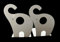 Niedlicher Elefant Buchstütze für Kinder, Metall Buchstütze, Buchstützen fürs Baby-Kinderzimmer, Kinderzimmer Dekor (Weiß)