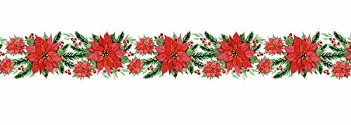 Ursus 59090050 - Masking Tape, Weihnachtsstern Girlande, Klebeband aus Papier, ca. 30 mm x 10 m, einseitig bedruckt, lösungsmittel und säurefrei, ideal für Scrapbooking