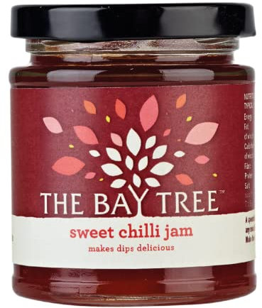 The Bay Tree Sweet Chilli Jam - Sweet & Sticky Makes Delicious Sauces Great with Crackers & Cheese Sensational in Sauces Traditional Cooking Methods Suitable for Vegetarians - 220g Jar, (Pack of 1)